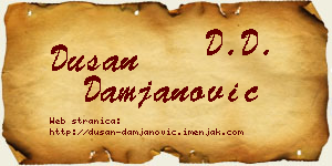 Dušan Damjanović vizit kartica